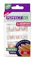 Perfect 10 Decorated French Artificial Nails - Daisy Chain