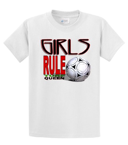 Soccer T-Shirt Girls Rule Turf Queen