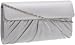 Olga Berg - Sac à main pochette de soirée - Satin - Gris argenté