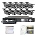 Complete High End 16 Channel HDMI Real Time (2T HD + DVD Burner) DVR Security Camera Surveillance CCTV System Package w/ 10 Pack 700TVL 2.8~12mm Varifocal Lens, 72pcs IR LED, 164 feet IR Distance Cameras (with 1000 Feet Power/Video Combo Cable)