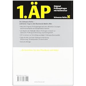 1. ÄP Biochemie: Original Prüfungsfragen mit Kommentar (Reihe, SCHWARZE REIHE)