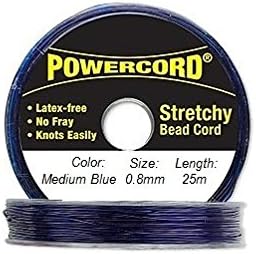 Powercord Elastic Cord Medium Blue 0.8mm diameter 27.3 yards / 25 meters