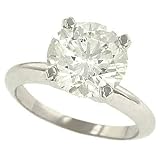  : 3.01cttw Round Diamond Solitaire Ring Egl H-I/si2