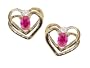 0.54 cttw Genuine Pink Tourmaline Earrings in 14 kt Yellow Gold LIFETIME WARRANTY