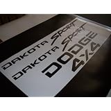 DODGE DAKOTA SPORT Decals Tailgate 4x4 Stickers GLOSS BLACK