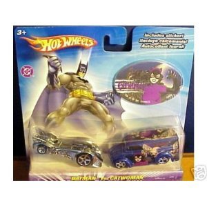  Hot Wheels DC Comics Batman vs Catwoman 1:64 Scale Die Cast Car 2 Pack Mattel