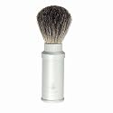 M&Uuml;HLE Pure Badger Hair Travel Shaving Brush Silver Anodized  Aluminium Handle &Oslash;21