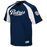 San Diego Padres Navy Crusader V-Neck Youth Jersey