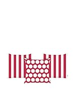 Apolena Set Funda De Cojín 3 Uds. (Rojo/Blanco)