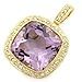 Natural 7.25ct Cushion Cut Amethyst & Diamond title=