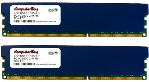 Komputerbay 8GB (2 X 4GB) DDR3 DIMM (240 pin) 1600Mhz PC3 12800 8 GB KIT (9-9-9-25) with Heatspreader for extra Cooling