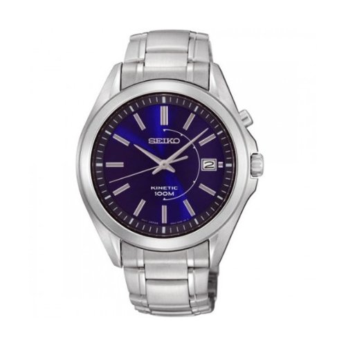 Seiko Men's SKA521 Stainless Steel Analog with Blue Dial Watch