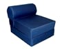 Adult Studio Chair Sleeper Poly/Cotton  Jr. Twin 28", Navy