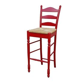 Click here to buy Red 30 Ladder Back Bar Stool 37330RE by Target Marketing.