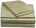 image and picture of Hotel Collection Hemstitch 410-Thread-Count Egyptian Cotton Sateen King Sheet Set, Sage