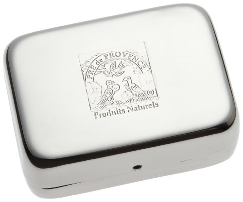 Pre de Provence Travel Soap Box, Metal (holds Up To 250g Soap), Silver , 1.28 -Ounce Boxes