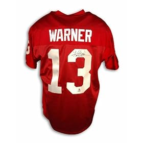 Autographed Kurt Warner Arizona Cardinals Red Reebok Authentic Jersey