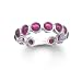 Sterling Silver Created Ruby Eternity Ring by Cheline