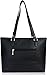 Womens Black leather Canvas Handbag Shoulder Crossbody Bag