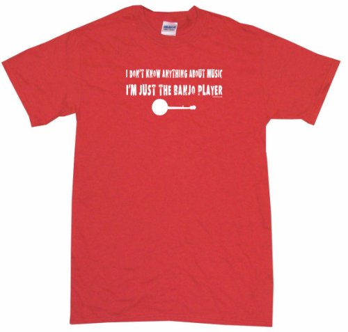 I Don't Know Music I'm Just The Banjo Player Kids Tee Shirt Youth Medium-Red
