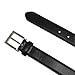 CTM® Men's Leather 1 1/8 Inch Basic Dress Belt with Silver Buckle