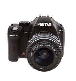 Pentax K-x Digital SLR with 2 7-inch LCD and 18-55mm f 3 5-5 6 AL Lens Black 