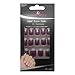 False Nails Bling Art French Fake Purple 4 Joy Squoval 24 Acrylic Medium Tips