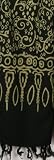 10 X 66 Rayon Batik Scarves - 4 Black or Brown Designs
