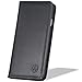 SHIELDON Slim Fit Leather Flip Kickstand Wallet Card Holder Case with Magnetic Closure for iPhone 6s Plus / 6 Plus - Black
