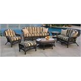 North Cape Cambridge Resin Wicker Lounge Set With Coffee Table And End Table - Espresso