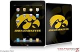 iPad Skin - Iowa Hawkeyes Tigerhawk �Gold on Black - fits Apple iPad by WraptorSkinz