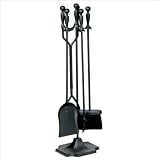 5 Piece Black Fireplace Tool Set