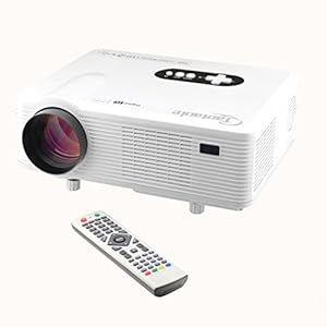 Taotaole 3000 Lumens Home LED Projector Cinema Theater with 3D Blue-ray HDMI/USB/AV/VGA/Analog TV component, Native 1280x800 Resolution 2000:1 by Taotaole