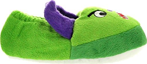 Static Kids Monster Character Comfy House Slippers,Lime,9/10