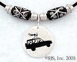 Image of Land Rover Kokopelli Necklace - Sterling Silver Off-Road Sports Jewelry