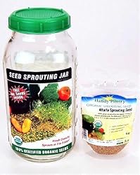 Seed Sprouting Jar, Glass Half Gallon - 1 pc,(Handy Pantry)