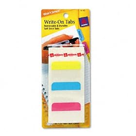 Avery(R) Write-On Tabs, 1 3/4in., Multicolor, Pack Of 48