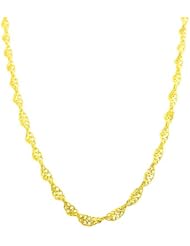 14 Karat Yellow Gold Diamond-cut Infinity Link Necklace (20 Inch)