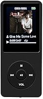 AGPtEK 16GB & 70 Hours Playback MP3 Lossless Sound Music Player (Supports up to 64GB), Black