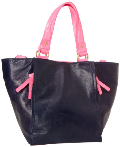 Nanette Lepore Women's Small Colorblock Double-Sided Tote, Navy, One Size