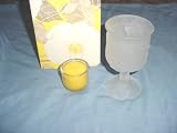 Avon Flowerfrost Water Goblet with Lemon Fragrance Candle