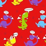 Dinosaur Gift Wrapping Paper with Gift Tags - Pack of 2