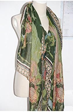 Women Ladies' World Map Print Scarf Voile Scarves Pashmina Wrap Muffler