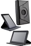 HHI Multi Angle 360 Stand Up Case For Amazon Kindle Fire Tablet - Carbon Fiber (Package include a HandHelditems Sketch Stylus Pen)