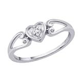 10K Yellow Gold 0.05 ct. Diamond Heart Ring