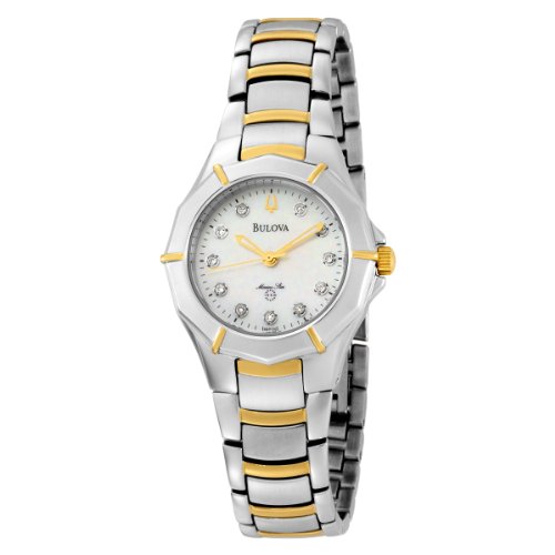 Bulova Women's 98P110 Marine Star Diamond Accented Two-Tone Stainless Steel Watch