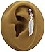 Stylish Feather Cartilage Earring Straight Barbell 18g-16g-14g Dangle Feather-Steel Helix Earring Barbell