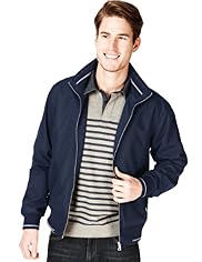 Big & Tall Funnel Neck Soft Bomber Jacket