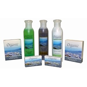 Organic Dead Sea Hair Care Kit Includes Mineral Shampoo 8.1oz, Hair Conditioner 8.1oz, Shower Gell 8.1oz, Dead Sea Mud 5oz, Dead Sea Bath Salts 4.8oz, 2 Natural Soap Bars .8oz Each