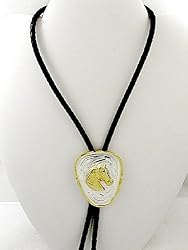 German Silver Horse Head Bolo Tie